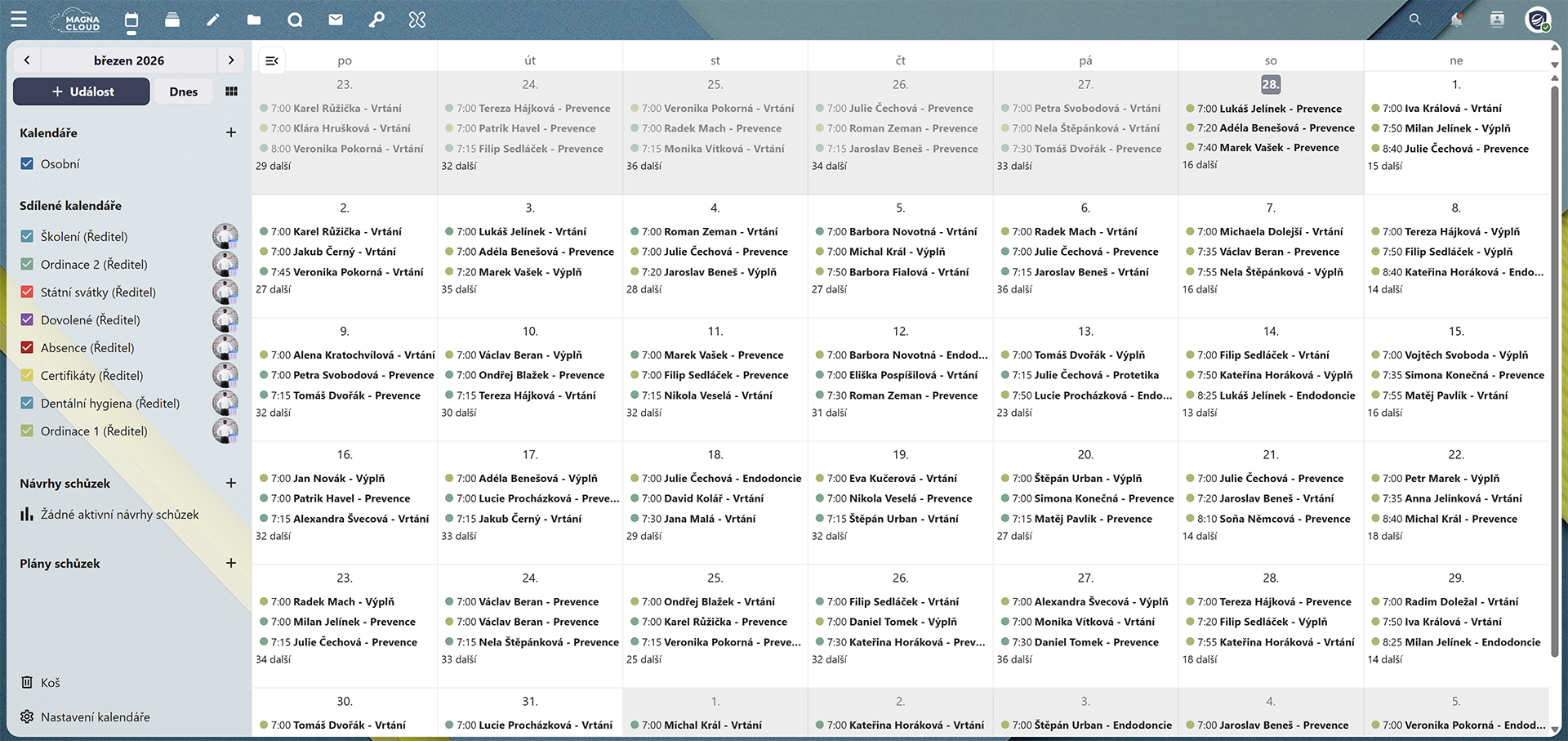 Sdílené kalendáře